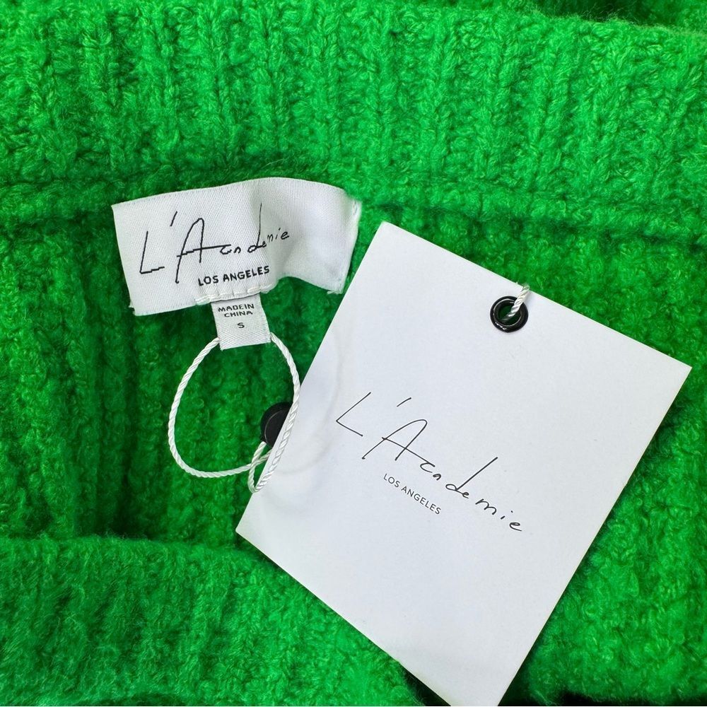 NEW L’Academie Sachiye Knit Midi Skirt in Green Size Small - Picture 8 of 9